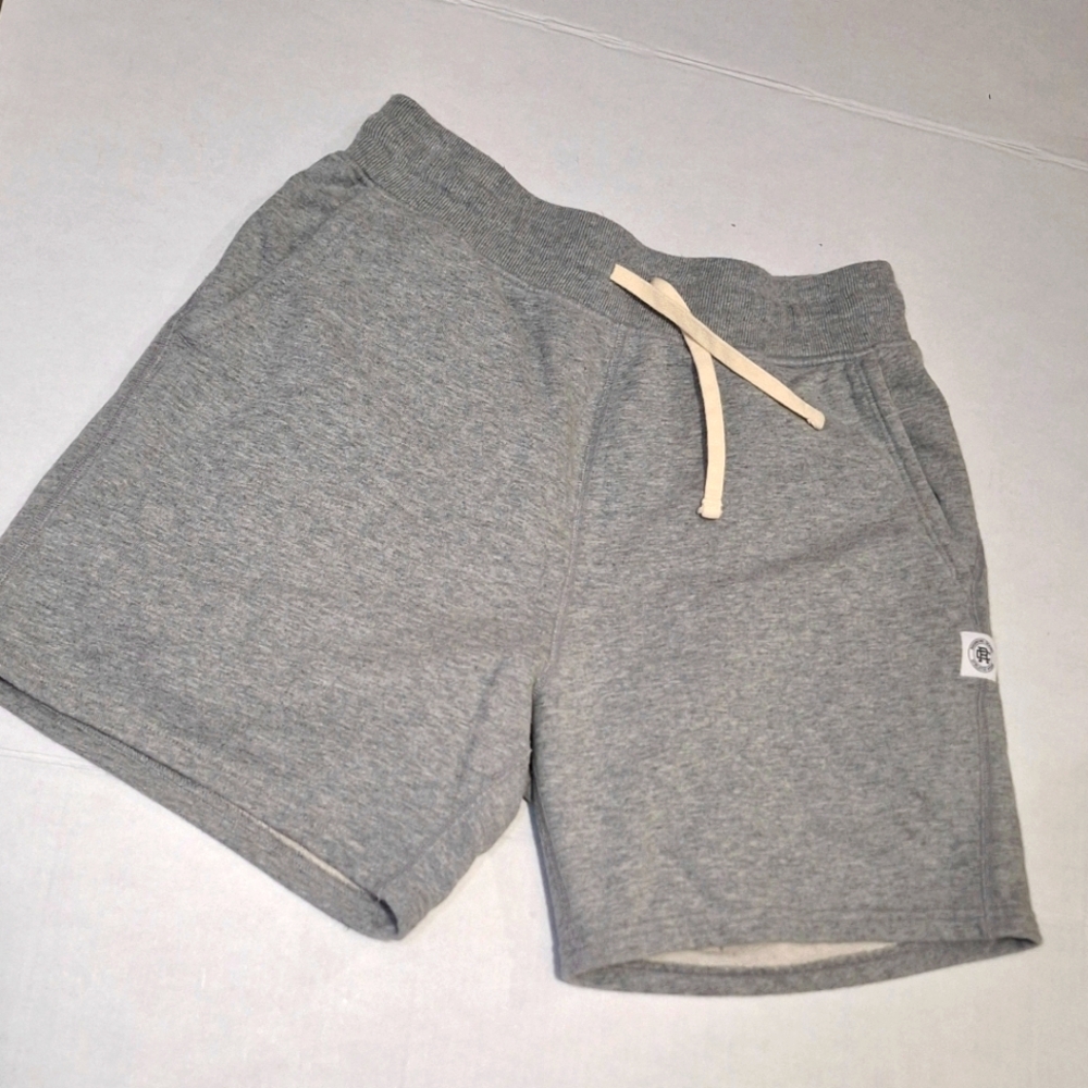Reigning Champ Gray Athletic Shorts with Cream Drawstring